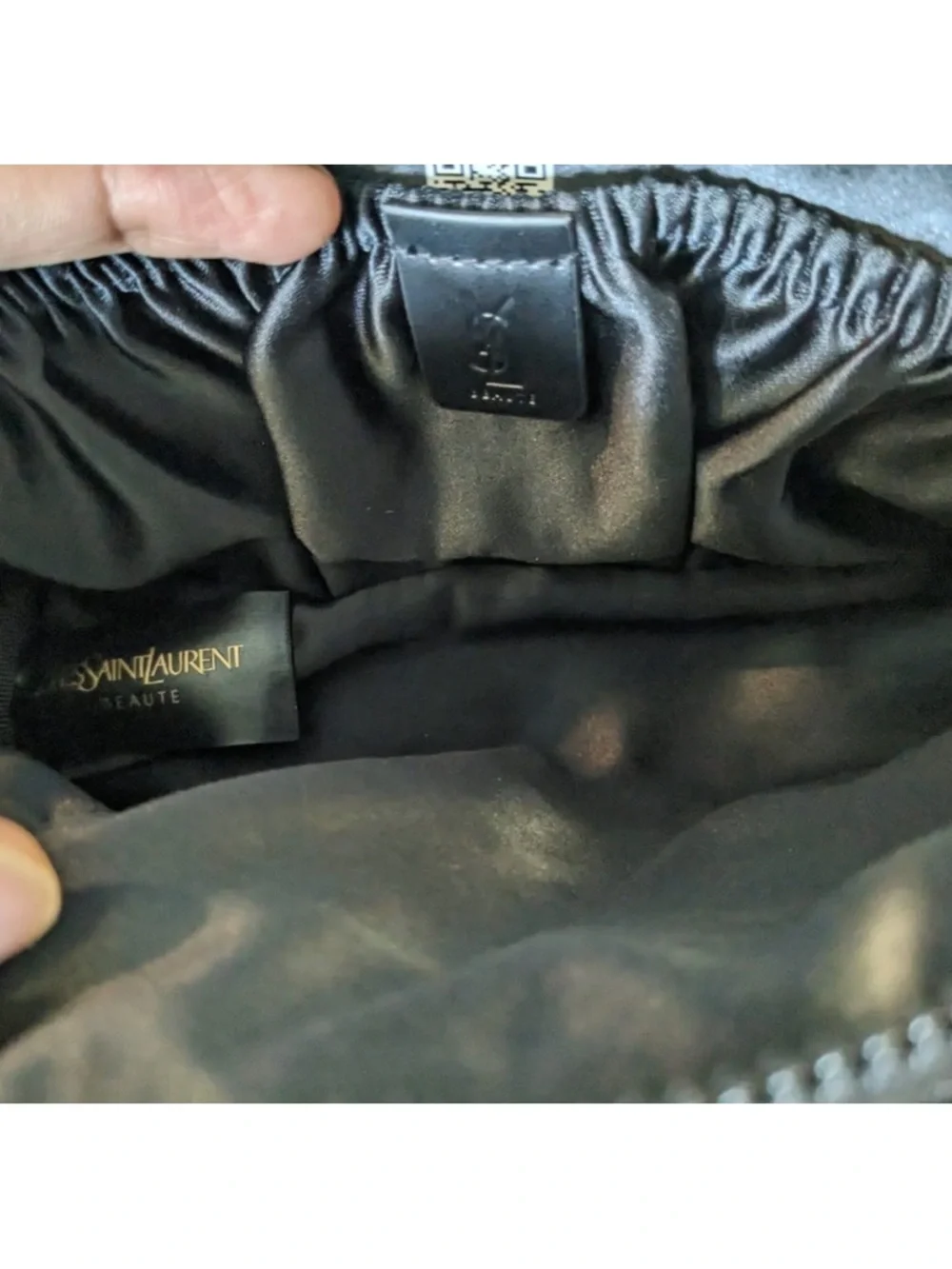 Yves saint laurent Black Patent Dome Bag with Gold Chain Handle